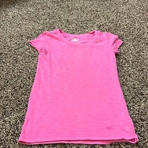 Justice pink shirt sleeve shirt. Size 7